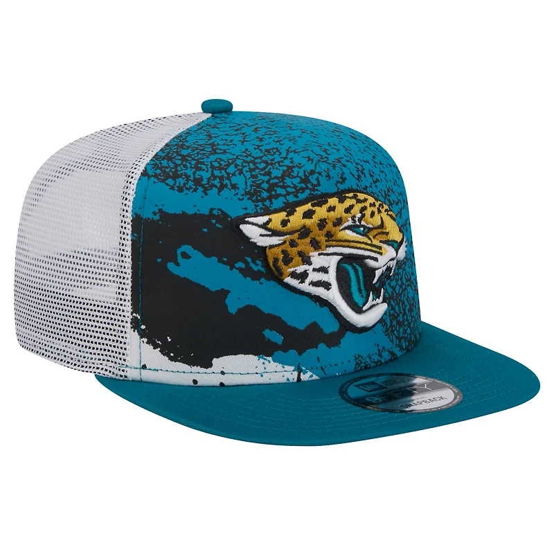 Casquette Snapback 9FIFTY Jacksonville Jaguars Court Sport New Era pour hommes, bleu sarcelle