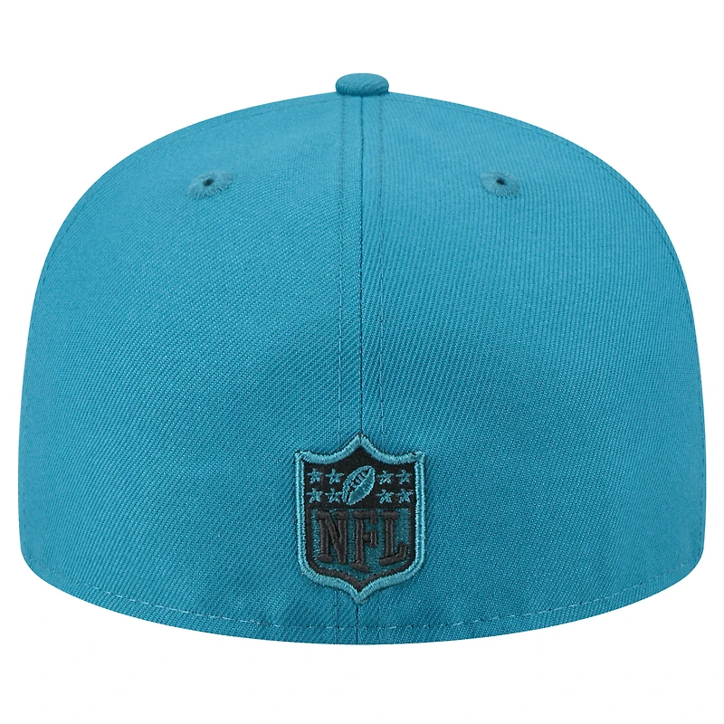 Casquette ajustée Jacksonville Jaguars Main 59FIFTY de New Era pour homme, bleu sarcelle