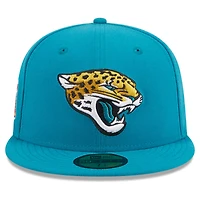 Men's New Era Teal Jacksonville Jaguars  Main Patch 59FIFTY Fitted Hat