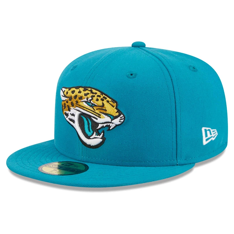 Men's New Era Teal Jacksonville Jaguars Main Patch 59FIFTY Fitted Hat