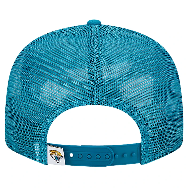 Casquette Snapback 9FIFTY Main Trucker des Jacksonville Jaguars New Era pour hommes, bleu sarcelle