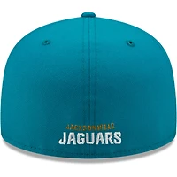 Casquette ajustée New Era Jacksonville Jaguars Omaha 59FIFTY bleu sarcelle pour homme
