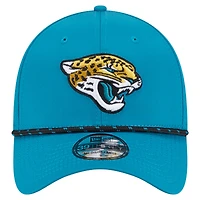 Casquette perforée 39THIRTY Flex bleu sarcelle pour homme des Jaguars de Jacksonville New Era