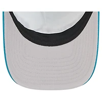 Men's New Era  Teal Jacksonville Jaguars Throwback Linear A-Frame 9FORTY Adjustable Hat