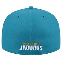 Men's New Era  Teal Jacksonville Jaguars Throwback Logo Omaha 59FIFTY Fitted Hat