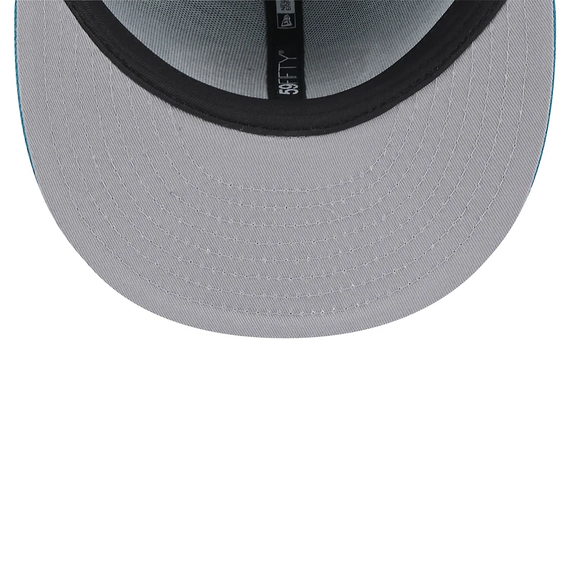 Men's New Era  Teal Jacksonville Jaguars Throwback Logo Omaha 59FIFTY Fitted Hat