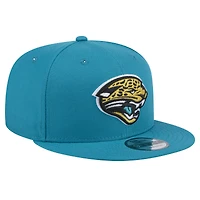 Men's New Era  Teal Jacksonville Jaguars Throwback Logo Standard 9FIFTY Snapback Hat
