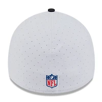 Men's New Era  White/Black Jacksonville Jaguars 2025 NFL Training Camp 39THIRTY Flex Hat