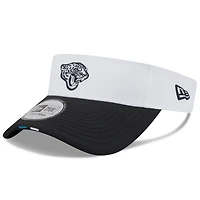 Men's New Era  White/Black Jacksonville Jaguars 2025 NFL Training Camp Adjustable Visor