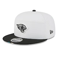Men's New Era  White/Black Jacksonville Jaguars 2025 NFL Training Camp Split Panel 9FIFTY Snapback Hat