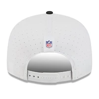 Men's New Era  White/Black Jacksonville Jaguars 2025 NFL Training Camp Split Panel 9FIFTY Snapback Hat