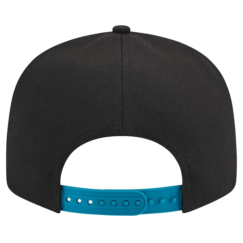 Men's New Era White/Teal Jacksonville Jaguars Throwback Space 9FIFTY Snapback Hat