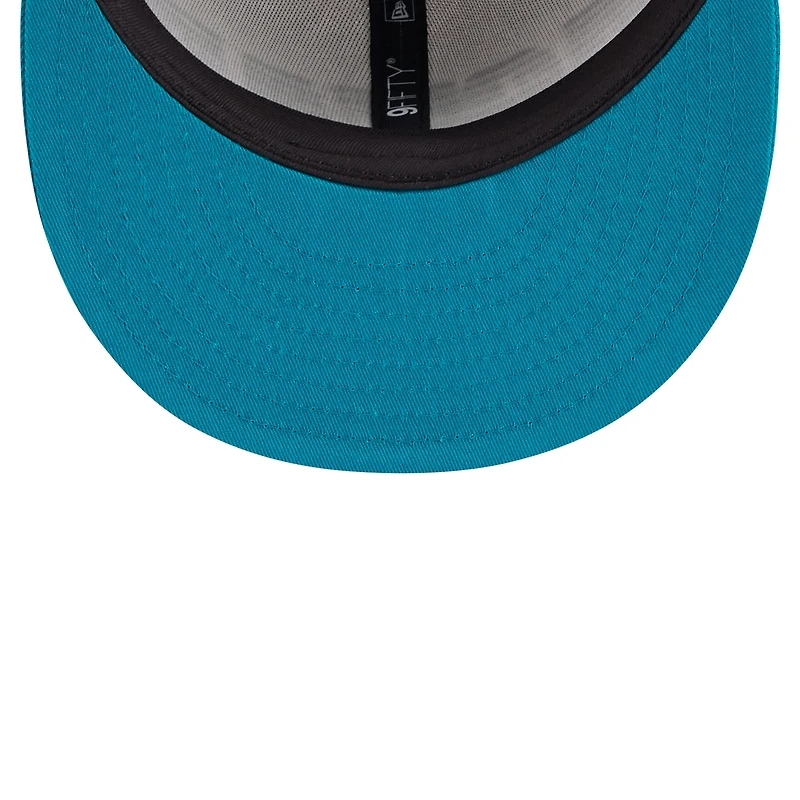 Men's New Era White/Teal Jacksonville Jaguars Throwback Space 9FIFTY Snapback Hat