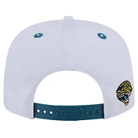 Men's New Era  White/Teal Jacksonville Jaguars Throwback Sparky Original Fit 9FIFTY Snapback Hat
