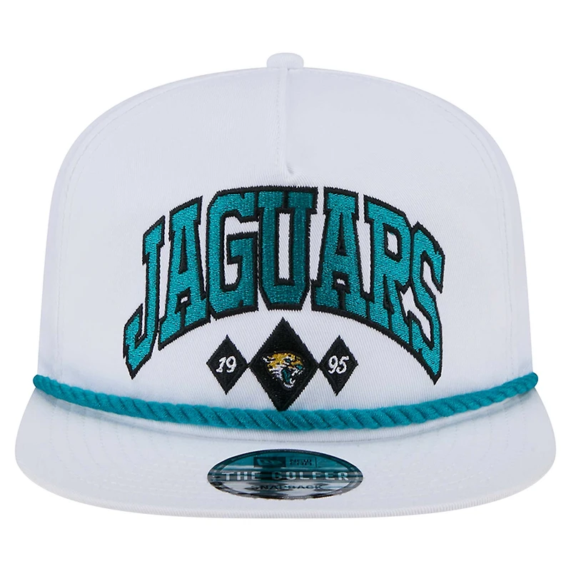Casquette Snapback Jacksonville Jaguars Diamond Golfer pour homme New Era blanche