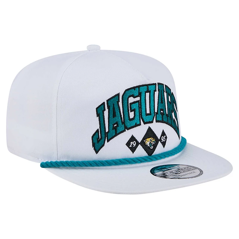Casquette Snapback Jacksonville Jaguars Diamond Golfer pour homme New Era blanche