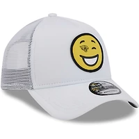 Men's New Era White Jacksonville Jaguars Happy A-Frame Trucker 9FORTY Snapback Hat