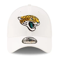Casquette New Era blanche Jacksonville Jaguars Iced 39THIRTY Flex pour homme