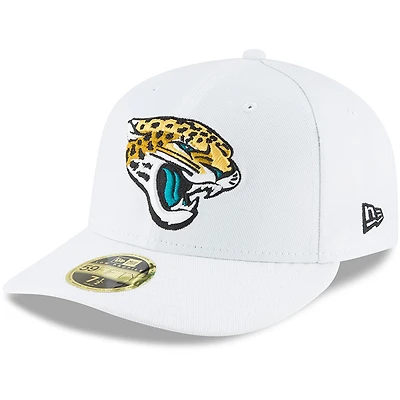 Casquette ajustée New Era blanche Jacksonville Jaguars Omaha à profil bas 59FIFTY pour homme