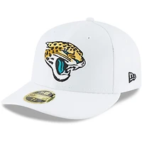 Casquette ajustée New Era blanche Jacksonville Jaguars Omaha à profil bas 59FIFTY pour homme