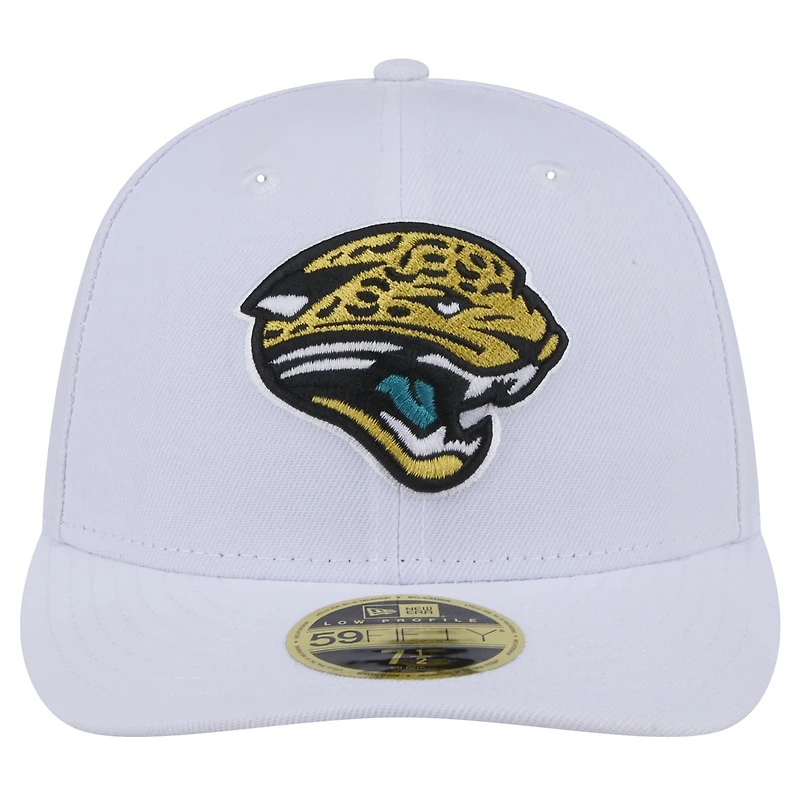 Men's New Era  White Jacksonville Jaguars Throwback Logo Omaha Low Profile 59FIFTY Fitted Hat