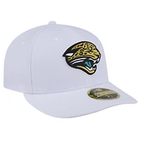 Men's New Era  White Jacksonville Jaguars Throwback Logo Omaha Low Profile 59FIFTY Fitted Hat