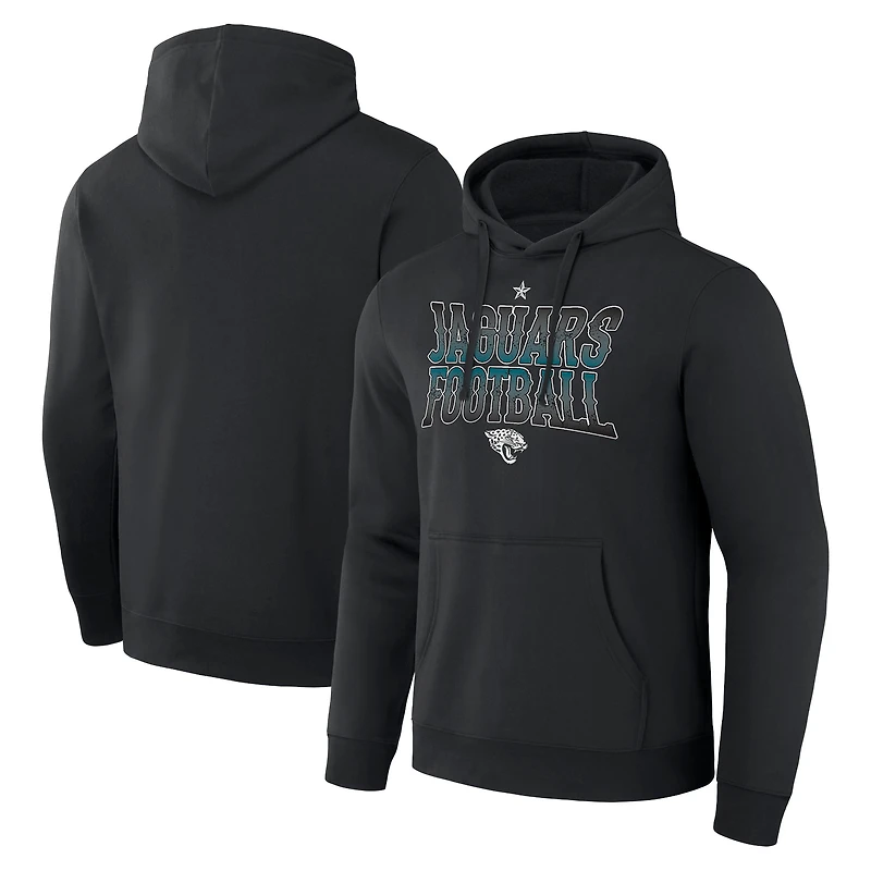 Men's NFL x Darius Rucker Collection by Fanatics Black Jacksonville Jaguars Rock N' Football Pullover Hoodie