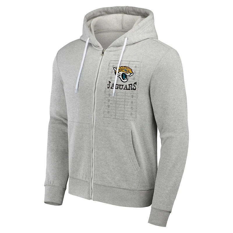 Collection NFL x Darius Rucker pour homme par Fanatics Gris chiné Jacksonville Jaguars Domestic Full-Zip Hoodie