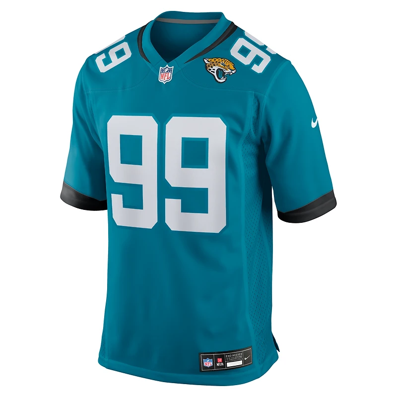 Maillot Nike Austin Johnson Teal Jacksonville Jaguars Team Game pour homme