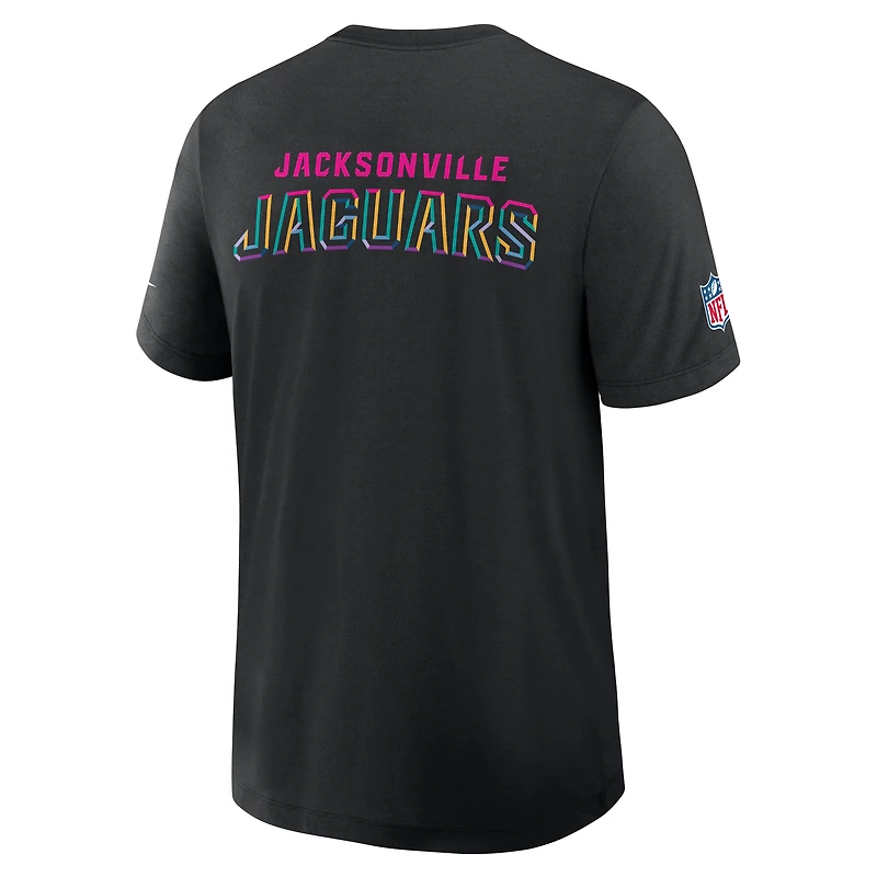 T-shirt Nike noir Jacksonville Jaguars 2025 Crucial Catch Tri-Blend Dri-FIT pour homme