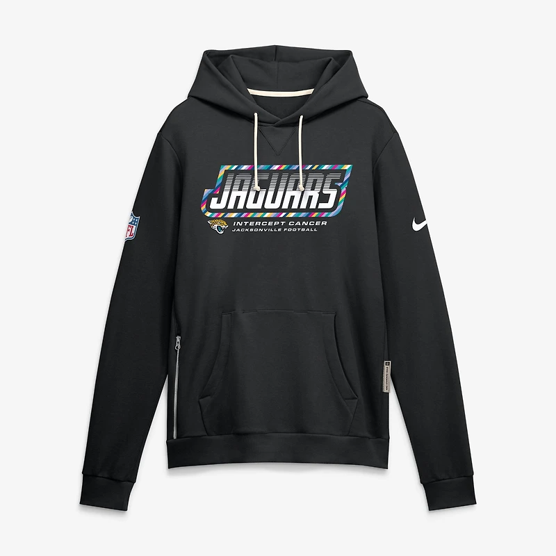 Sweat à capuche Nike noir Jacksonville Jaguars 2026 NFL Crucial Catch Sideline Standard Issue Dri-FIT pour homme