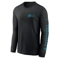 T-shirt à manches longues Nike Jacksonville Jaguars All Out pour homme, noir