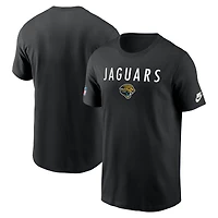 T-shirt Nike noir pour homme Jacksonville Jaguars Alt Pack Onside Conversion Performance