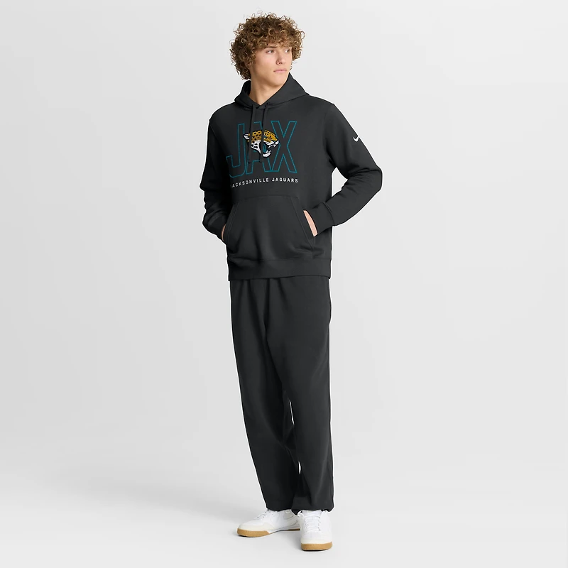 Men's Nike Black Jacksonville Jaguars Busted Play Club Fleece Pullover Hoodie