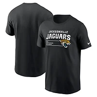 T-shirt Nike noir pour homme, modèle essentiel des Jaguars de Jacksonville