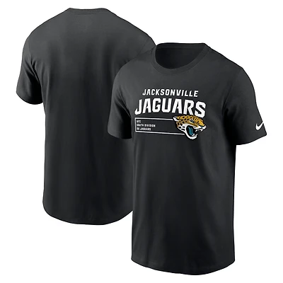 T-shirt Nike noir pour homme, modèle essentiel des Jaguars de Jacksonville