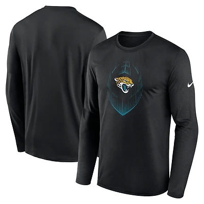 Men's Nike Black Jacksonville Jaguars Icon Legend Performance Long Sleeve T-Shirt