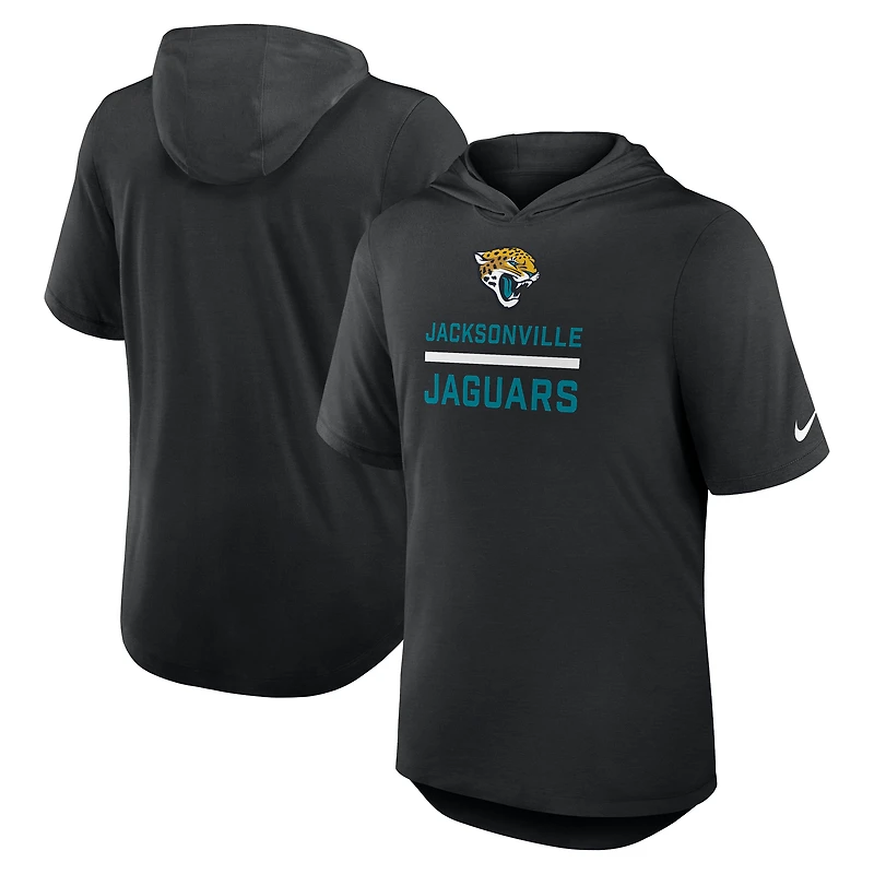 Men's Nike Black Jacksonville Jaguars Lockup Tri-Blend Hoodie T-Shirt
