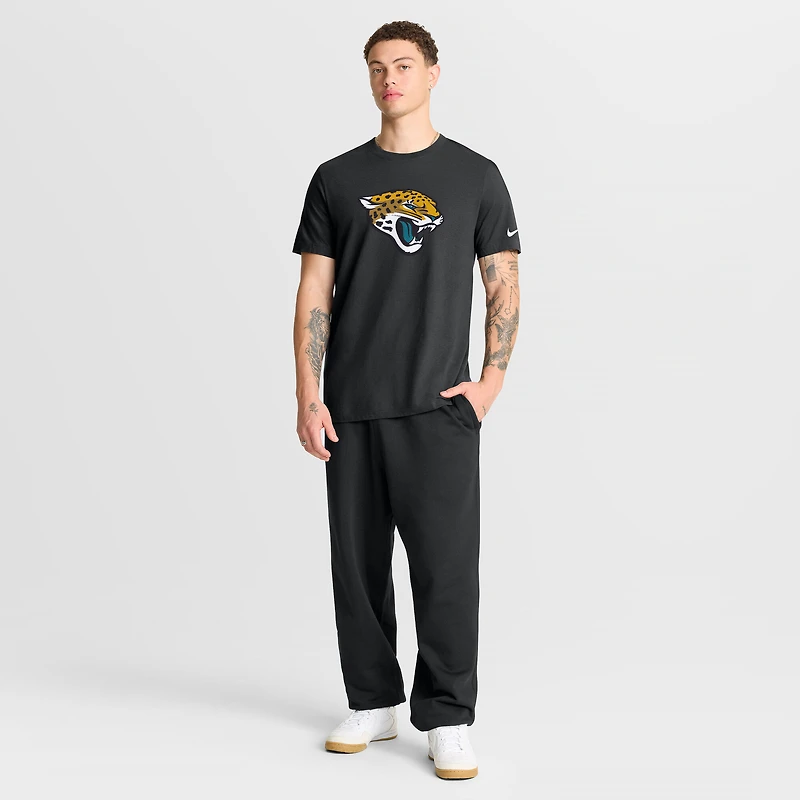T-shirt Nike noir pour homme avec logo principal des Jaguars de Jacksonville