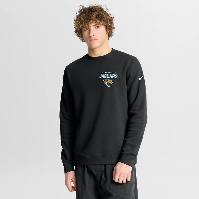 Men's Nike Black Jacksonville Jaguars Primetime Club Fleece Pullover Sweatshirt