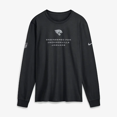 Men's Nike Black Jacksonville Jaguars Sideline Bold Arch Star Dri-FIT Long Sleeve T-Shirt
