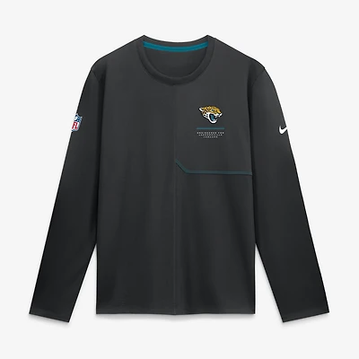 Men's Nike  Black Jacksonville Jaguars Sideline Coaches UV Dri-FIT Long Sleeve Shirt