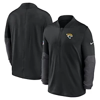 Pull Nike noir à demi-zip pour homme Jacksonville Jaguars Sideline Dri-FIT
