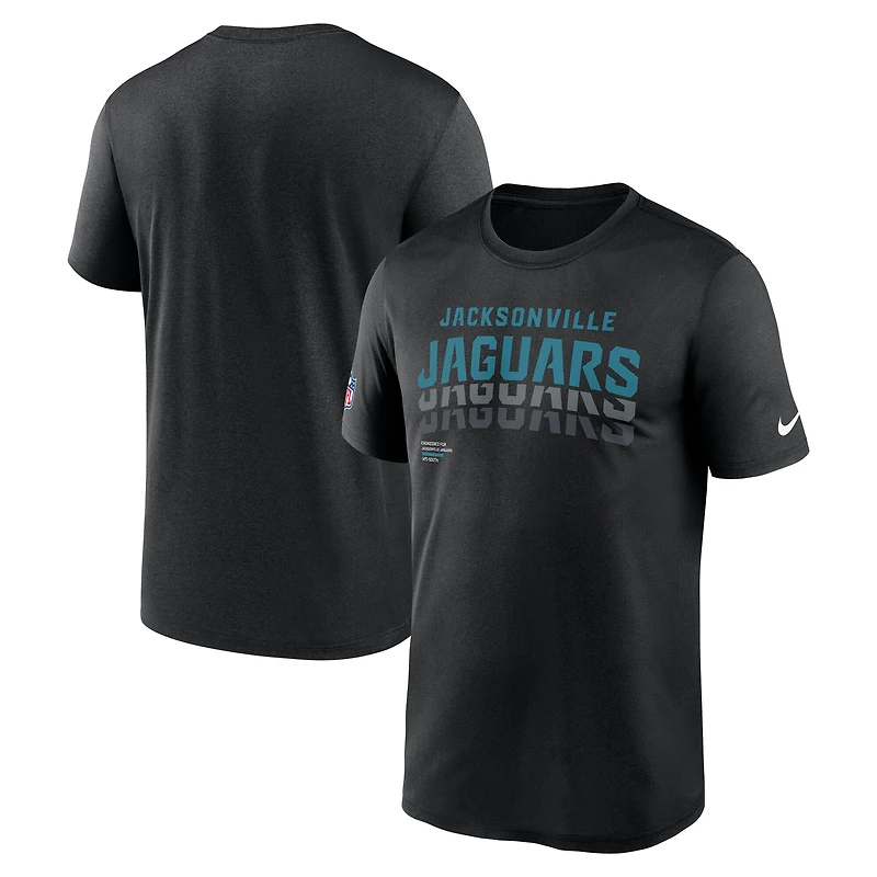 T-shirt Nike noir Jacksonville Jaguars Sideline Legend Dri-FIT pour homme
