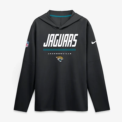 Men's Nike  Black Jacksonville Jaguars Sideline Lightweight Long Sleeve Hooded Dri-FIT Top