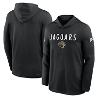 Men's Nike Black Jacksonville Jaguars Sideline Pass Accuracy Dri-FIT Long Sleeve Hoodie T-Shirt