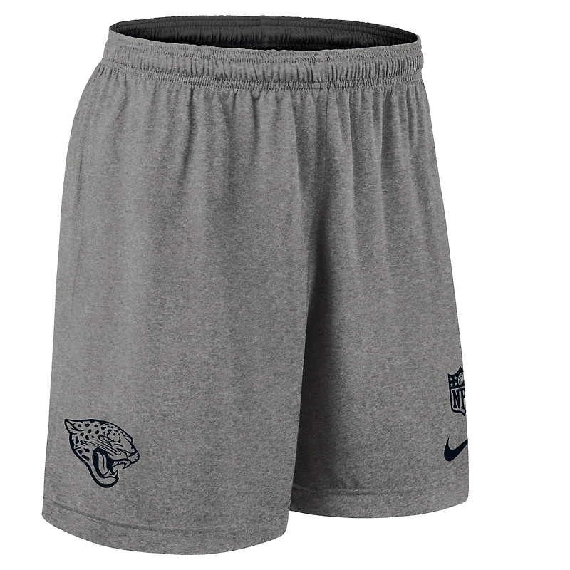 Short réversible Nike Dri-FIT noir Jacksonville Jaguars pour homme