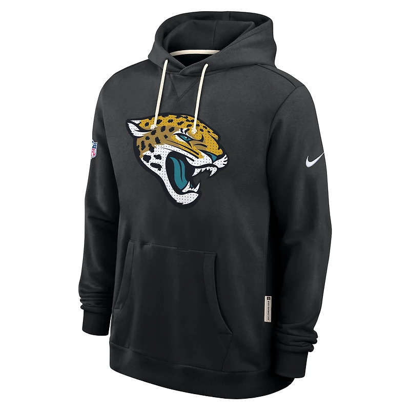 Sweat à capuche Nike noir Jacksonville Jaguars Sideline Standard Issue Initial Home Dri-FIT pour homme
