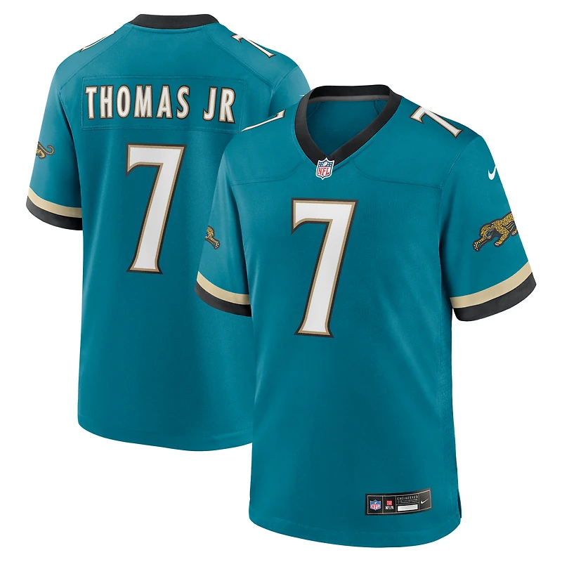 Men's Nike Brian Thomas Jr. Teal Jacksonville Jaguars Alternate Game Jersey