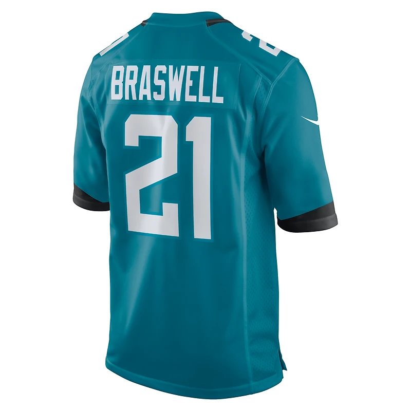 Men's Nike Christian Braswell  Teal Jacksonville Jaguars Team Game Jersey